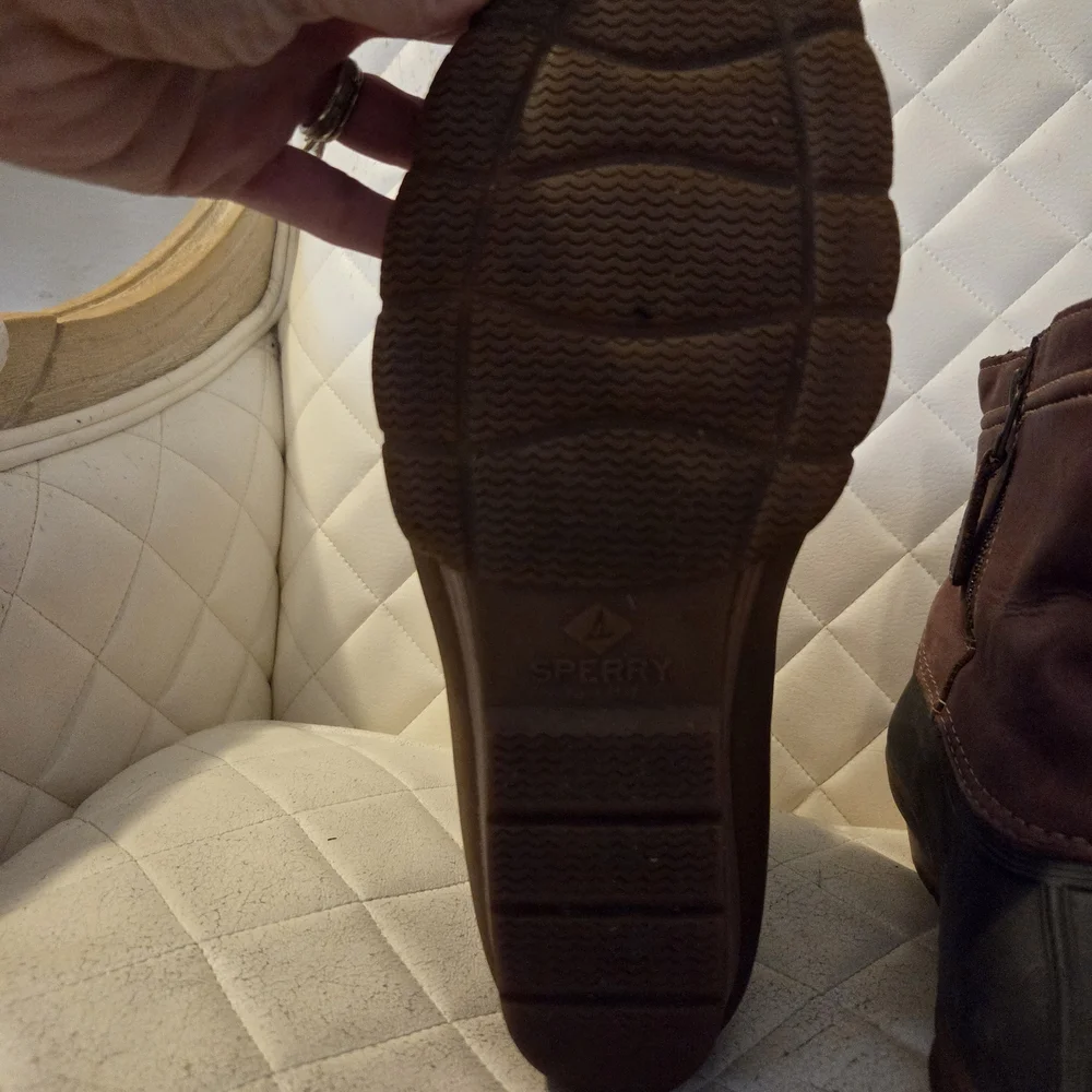 Sperry Saltwater Wedge Duck Boots - Brown and Black - Picture 5 of 7